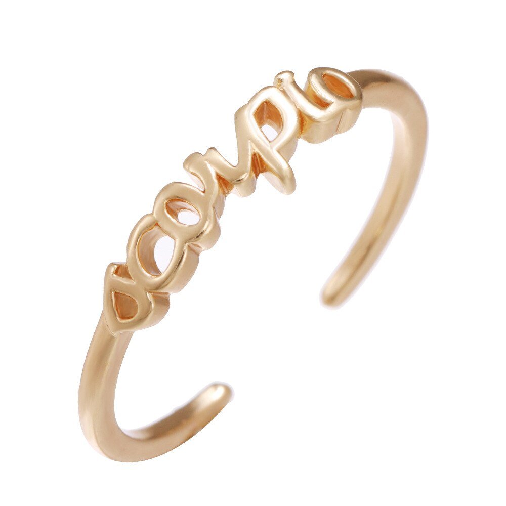 Scorpio Zodiac Name Ring in Gold.
